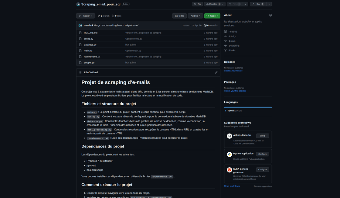 Projet de scraping